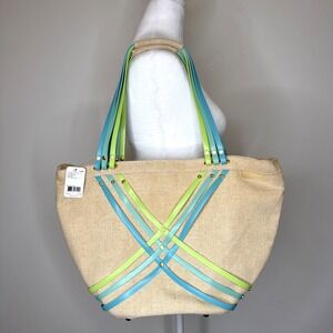 NEW Crocs Huarache Tote Bag Large Strappy Blue Summer Vacation Resort Cruise‎